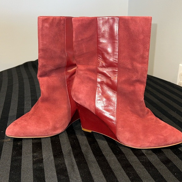 Zara suede ankle boots size 39/ US 8 - Picture 1 of 8